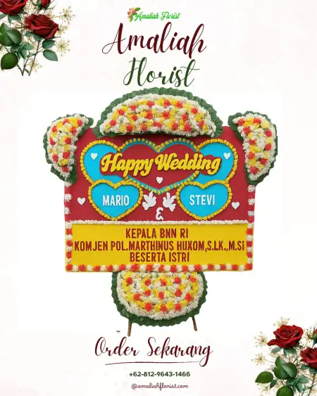 Papan Bunga Pernikahan Kangkung